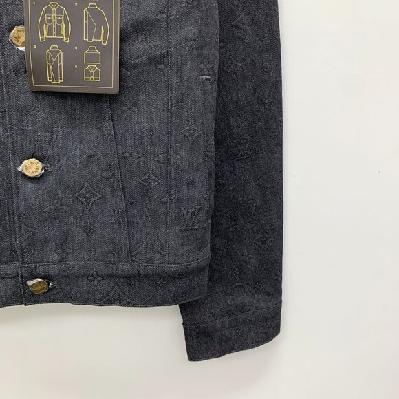 Louis Vuitton Limited Edition Monogram Denim Jacket Size EU 50 Made In Italy - Picture 4 of 8